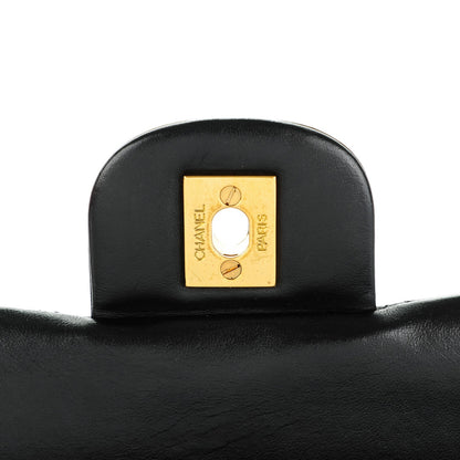 Chanel Lambskin Quilted Medium Double Flap Black 6 of 10