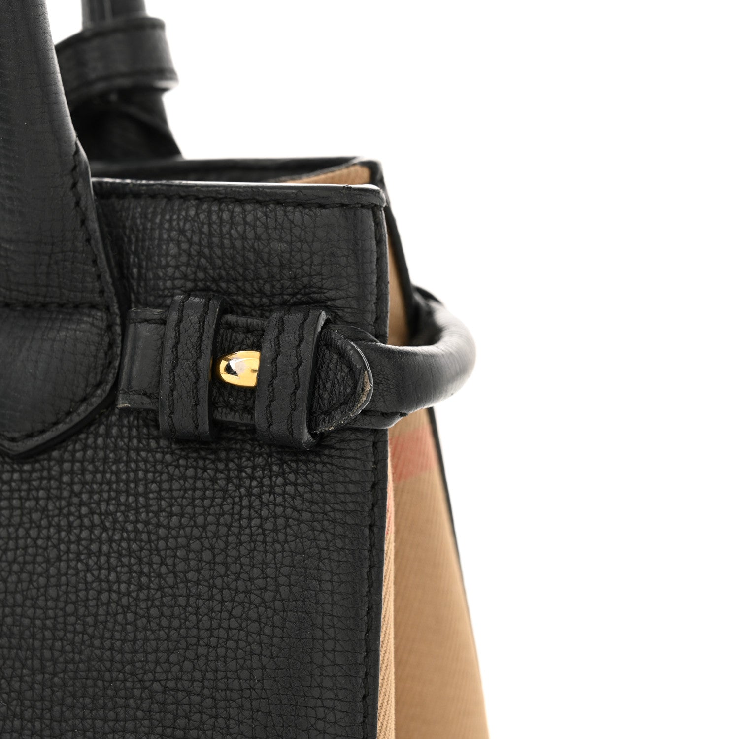 Burberry Derby Calfskin House Check Baby Banner Tote Black 16 of 16