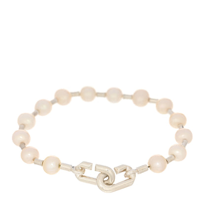 Tiffany Sterling Silver Pearl 7-8mm HardWear Bracelet 2 of 4