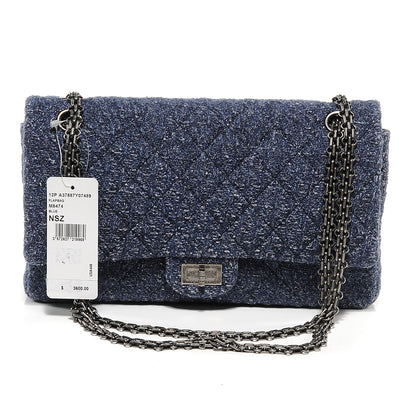 Chanel Tweed 2.55 Reissue 226 Flap Blue 1 of 8