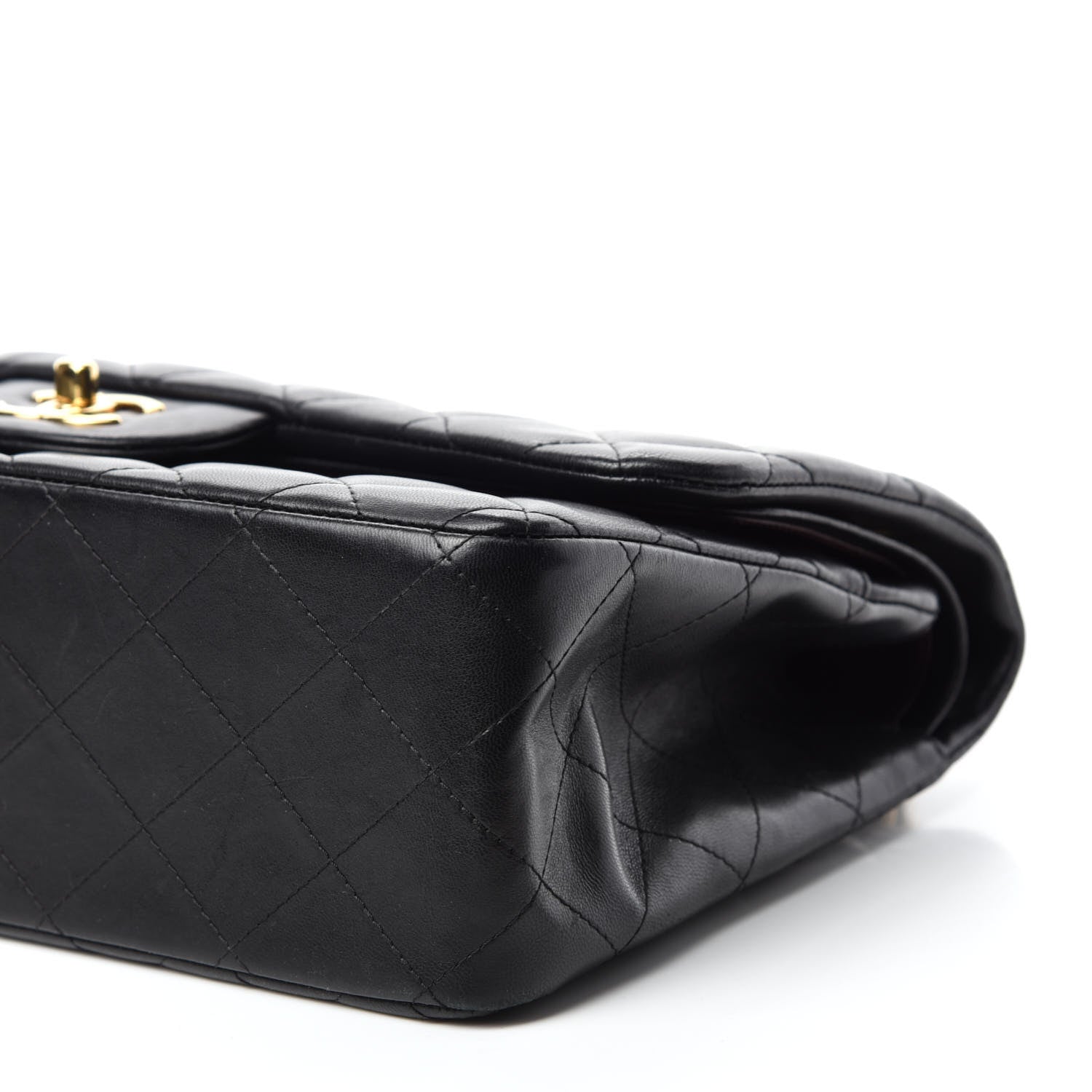 Chanel Lambskin Quilted Jumbo Double Flap Black 7 of 15