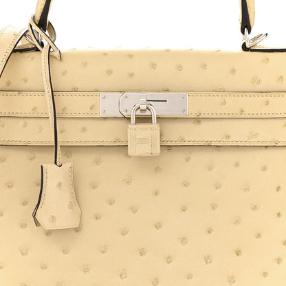 Hermes Ostrich Kelly Sellier 28 Parchemin 8 of 11