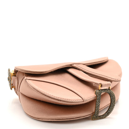 Christian Dior Satin Crystal Mini Saddle Bag Powder Beige 4 of 11
