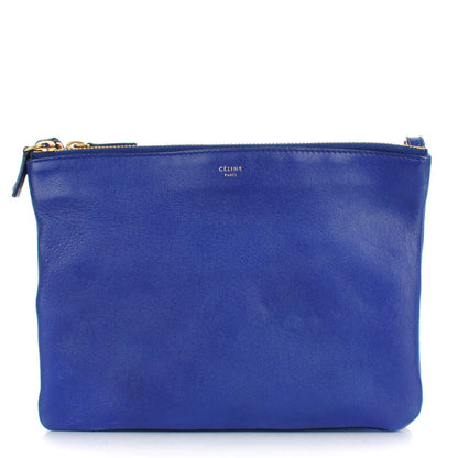 Celine Lambskin Large Trio Crossbody Bag Indigo 1 of 8