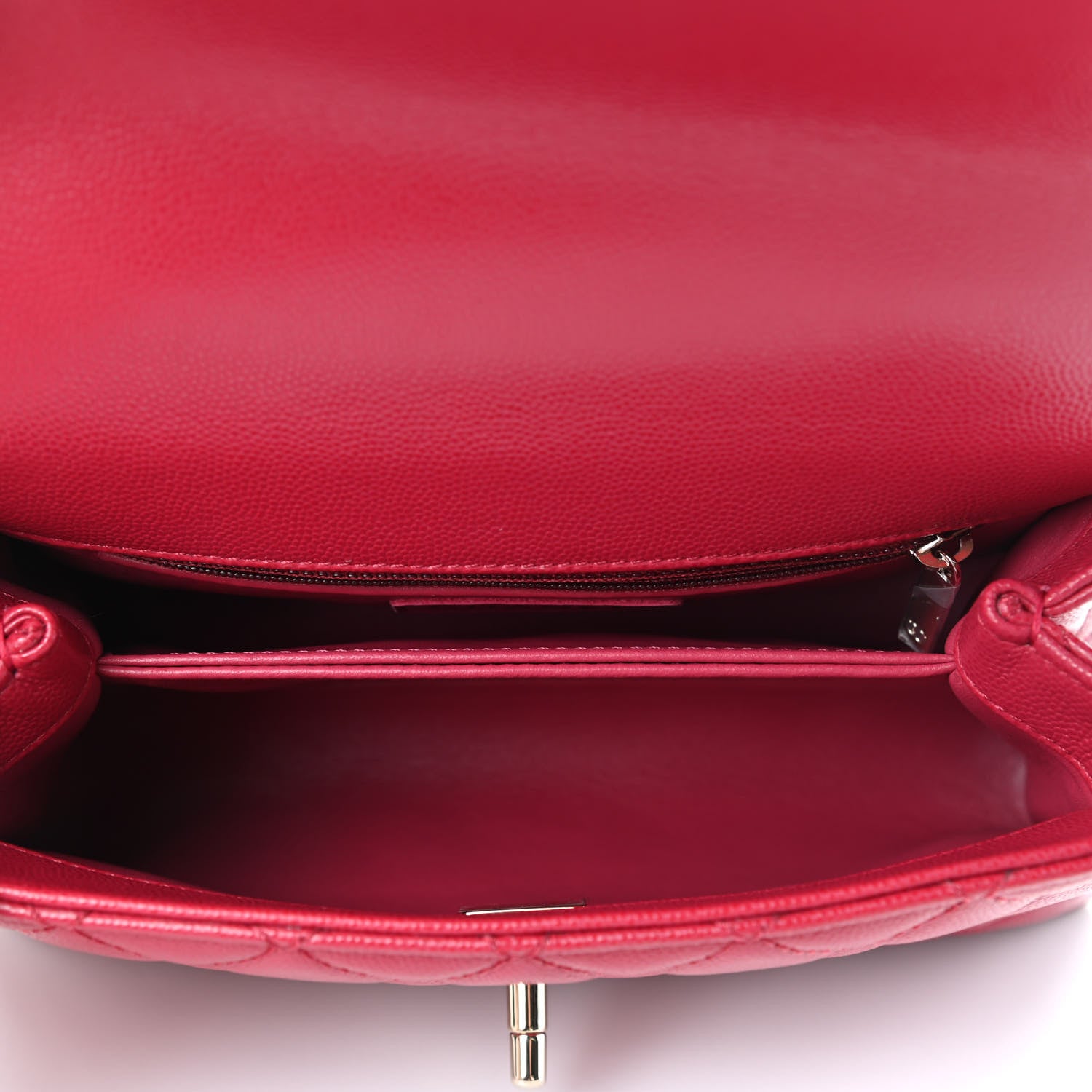 Chanel Caviar Quilted Mini Coco Handle Flap Dark Pink 5 of 11