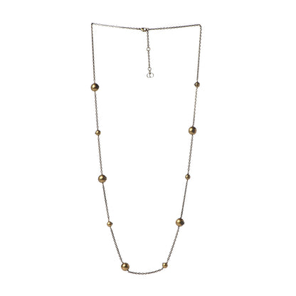 Christian Dior Metal Long Necklace Aged Gold 2 of 3