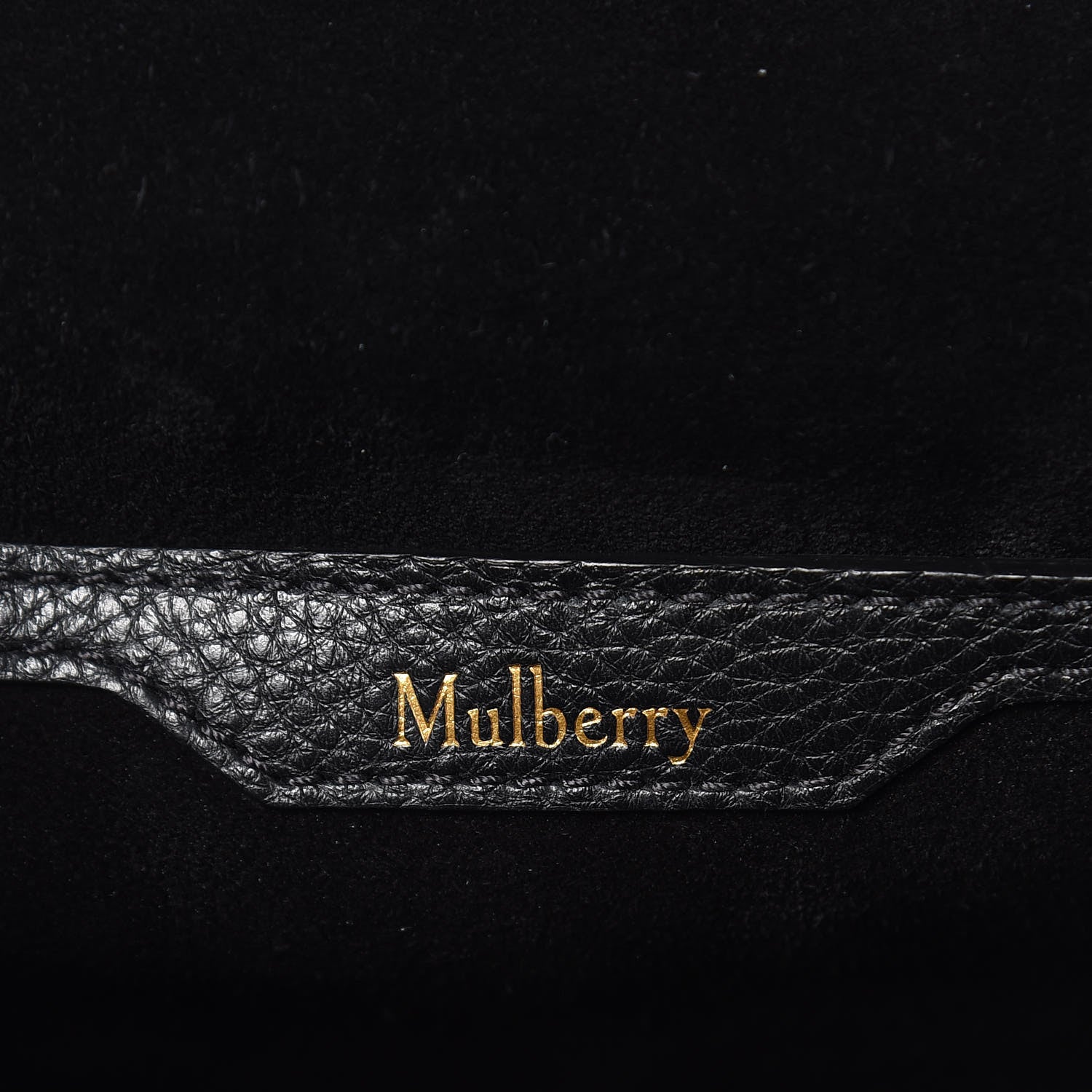 Mulberry Small Classic Grain Calfskin Amberley Satchel Black 6 of 12