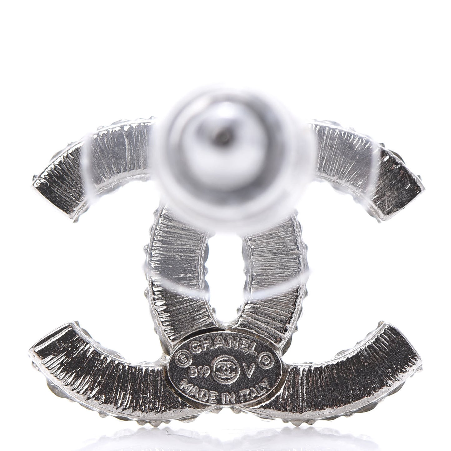 Crystal Mini CC Earrings Silver