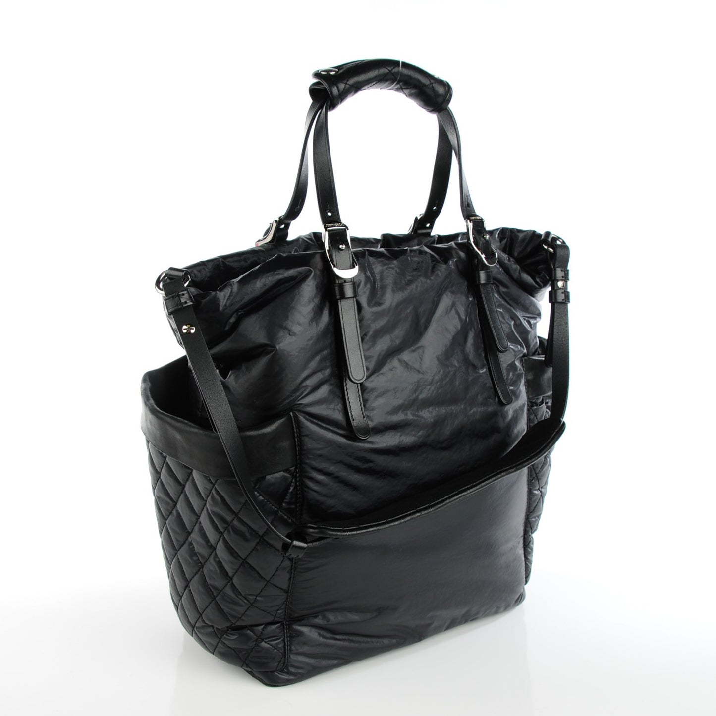 Nylon Blare Biker Tote Black