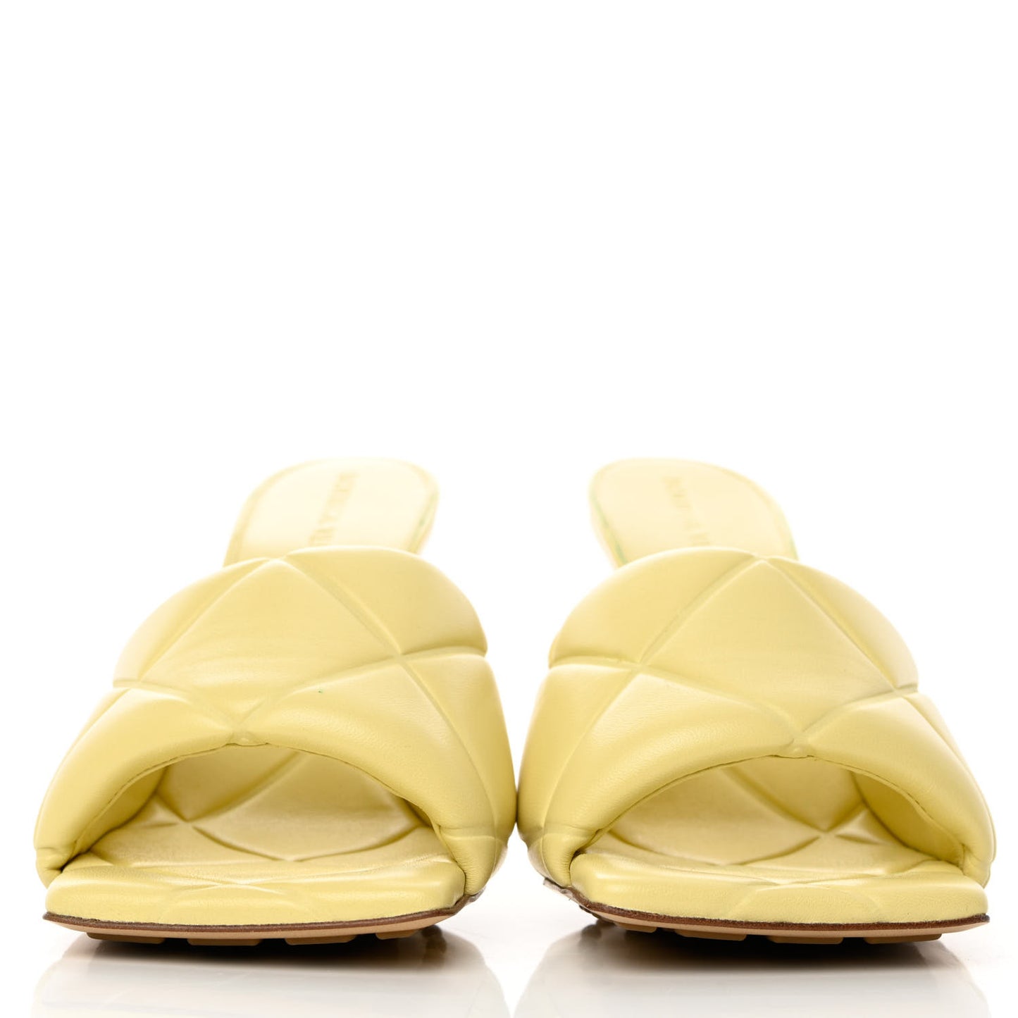 Nappa Quilted Rubber Lido Mule Sandals 39 Moon Beam