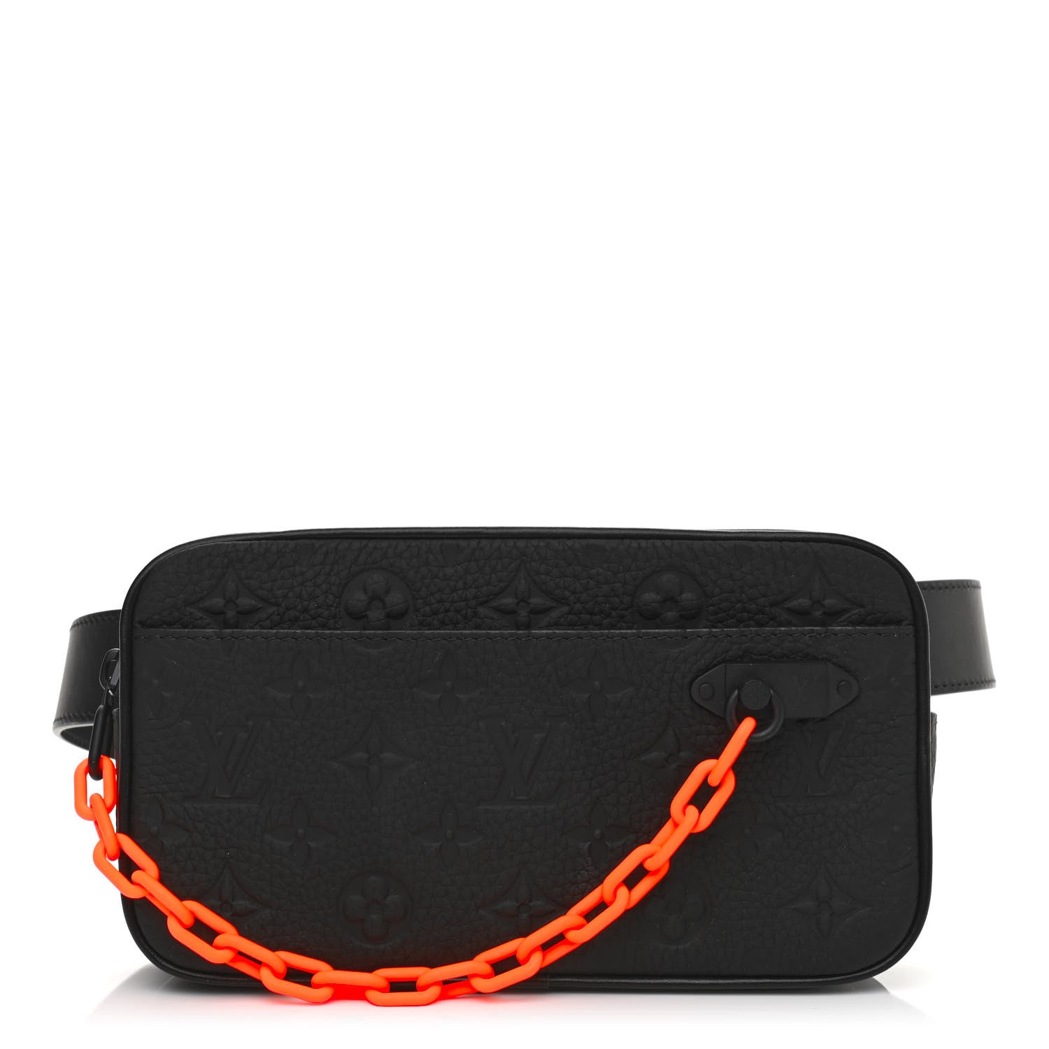 Louis Vuitton Taurillon Monogram Uniformes Solar Ray Soft Pochette Volga Belt Bag Black 1 of 10