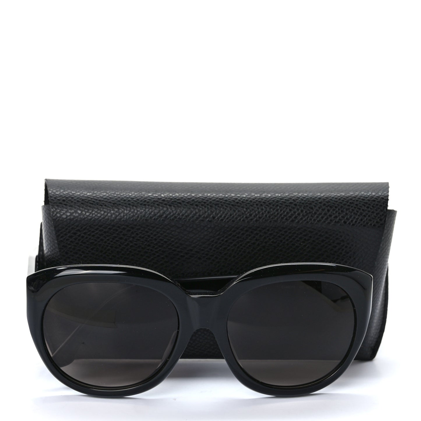 Acetate Round Sunglasses CL40071F Black