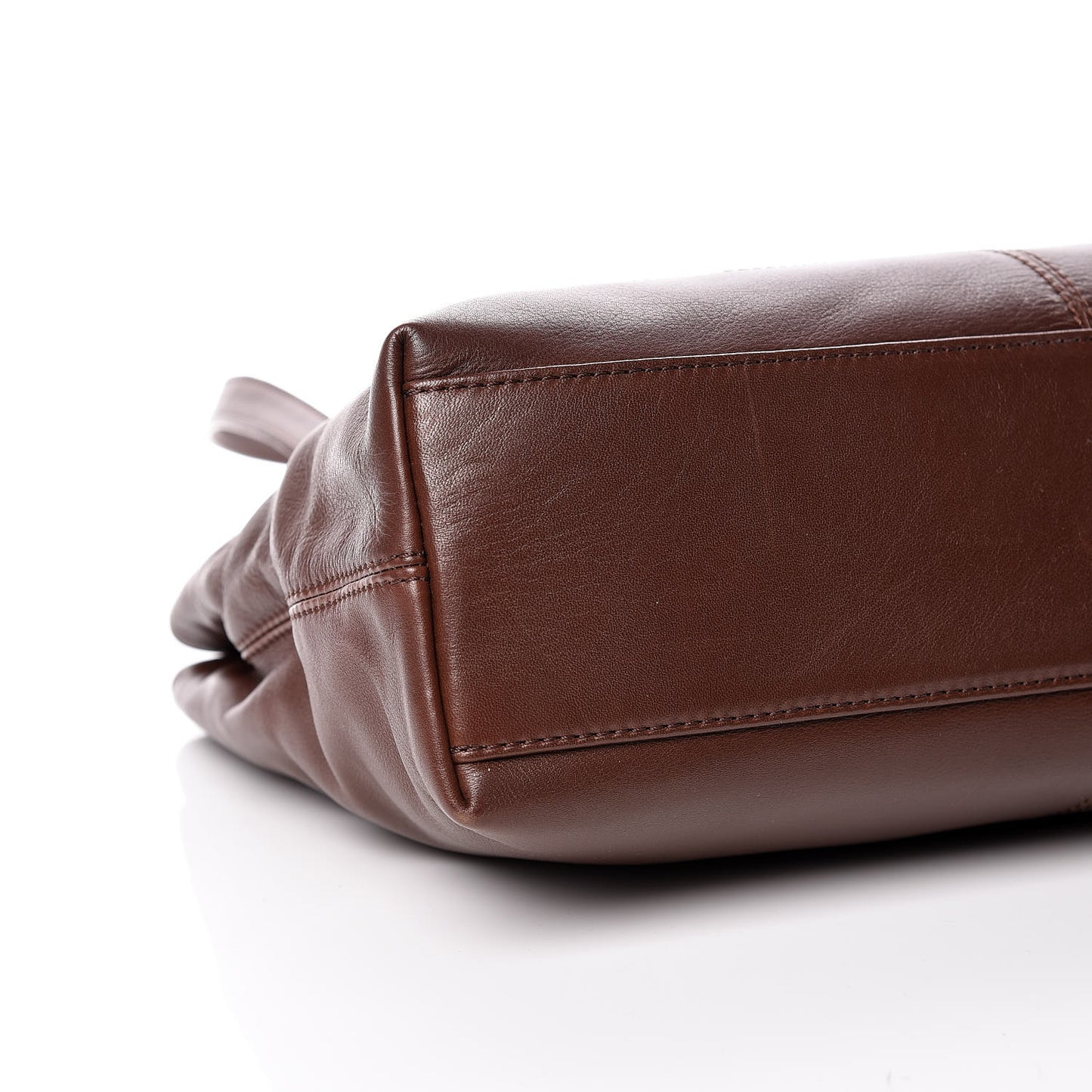Calfskin CC Shoulder Bag Brown