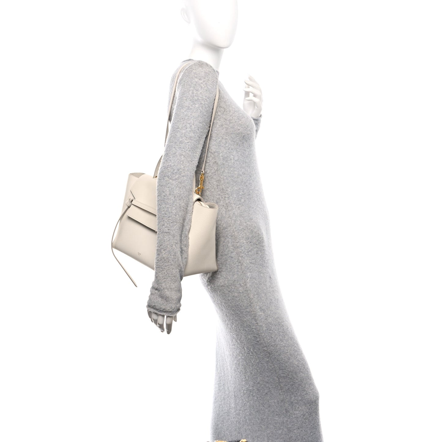 Grained Calfskin Mini Belt Bag White