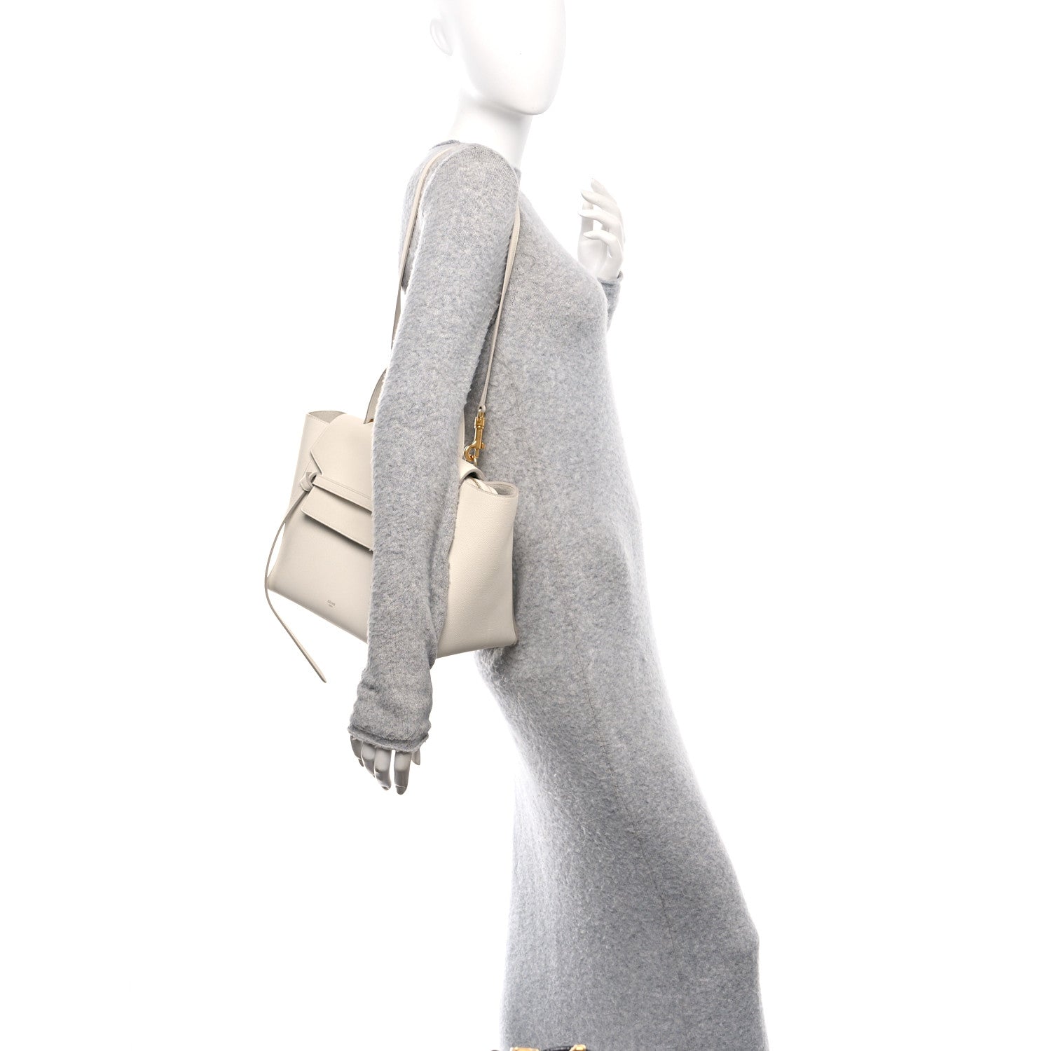 Celine Grained Calfskin Mini Belt Bag White 2 of 15