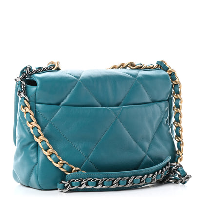 Chanel Lambskin Quilted Medium Chanel 19 Flap Green 2 of 6