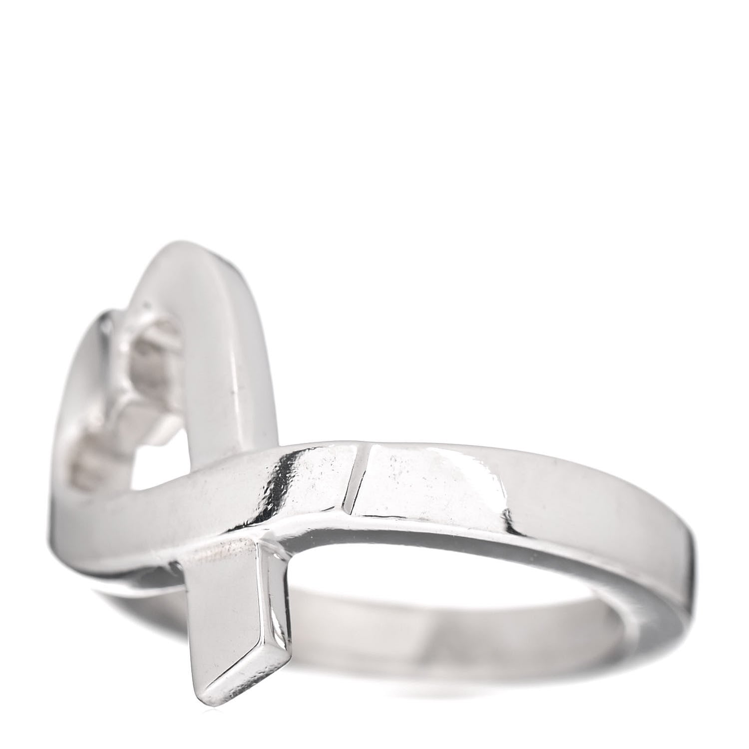 Tiffany Sterling Silver Paloma Picasso Loving Heart Ring 48 4.5 3 of 5