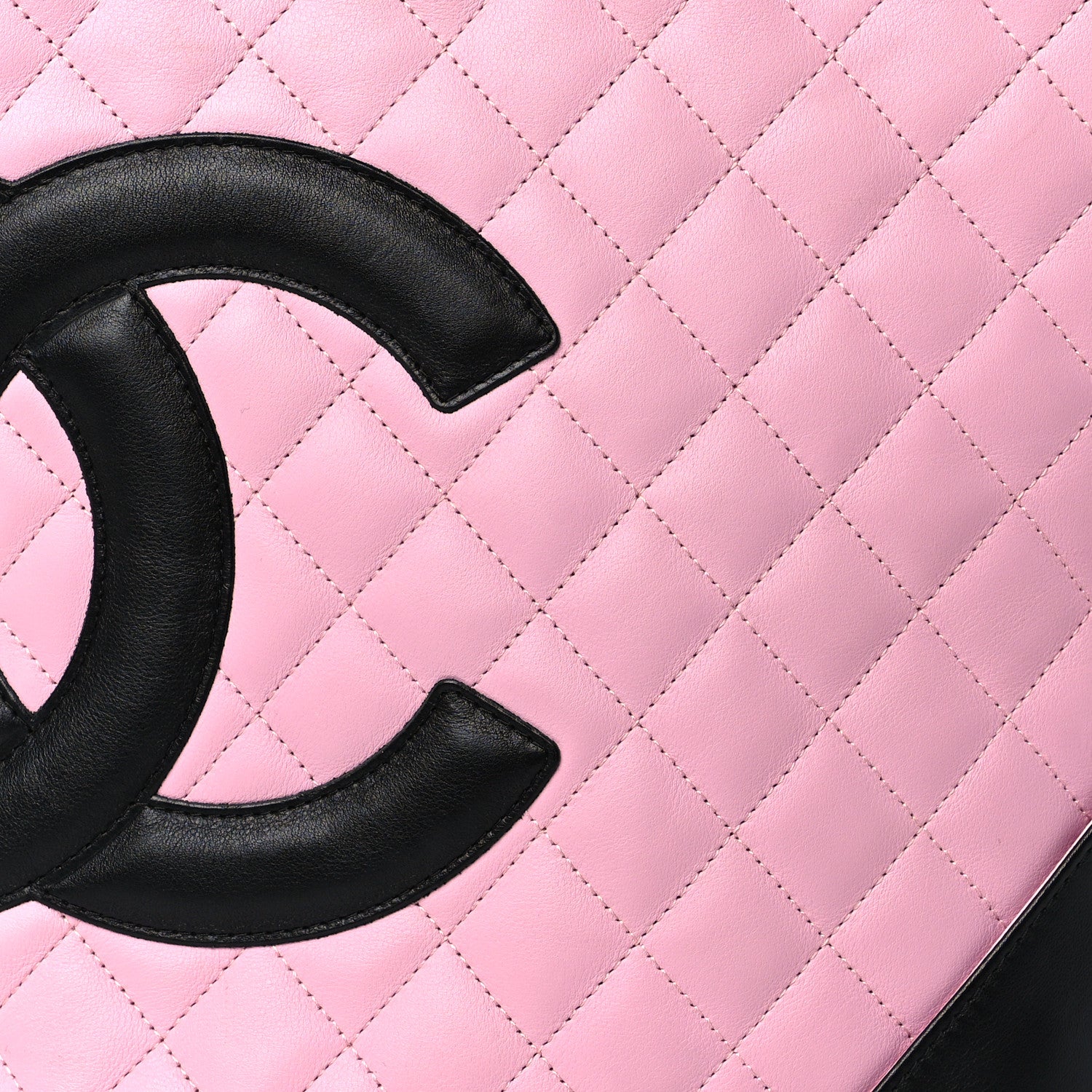 Chanel Calfskin Quilted Medium Cambon Tote Pink Black 8 of 10