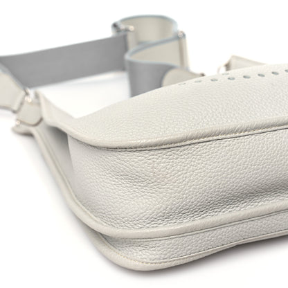 Hermes Taurillon Clemence Evelyne III PM Gris Perle Bleu Lin 8 of 9