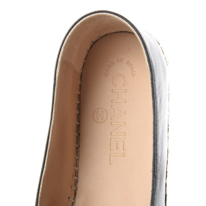 Chanel Lambskin CC Espadrilles 39 Black 7 of 9