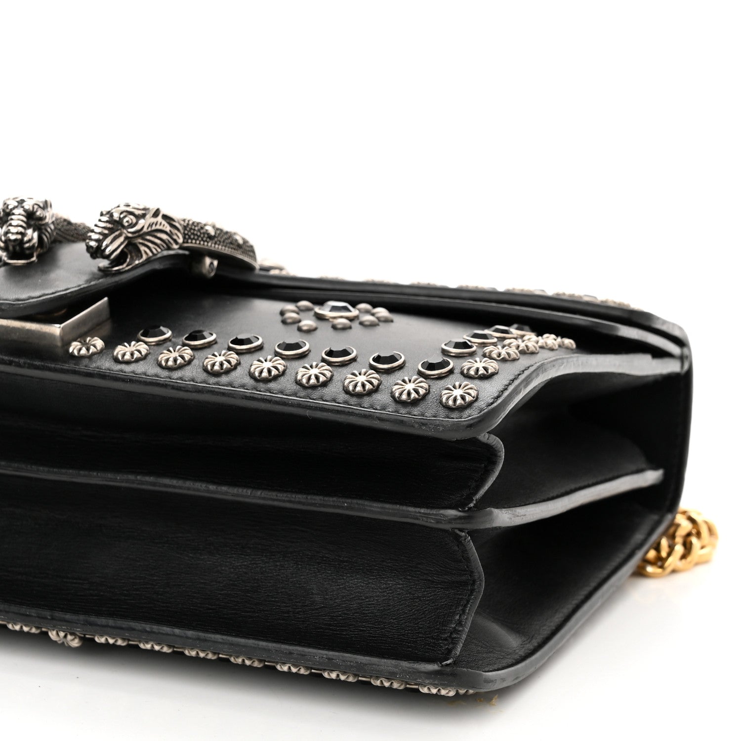 Gucci Calfskin Studded Small Dionysus Shoulder Bag Black 10 of 10