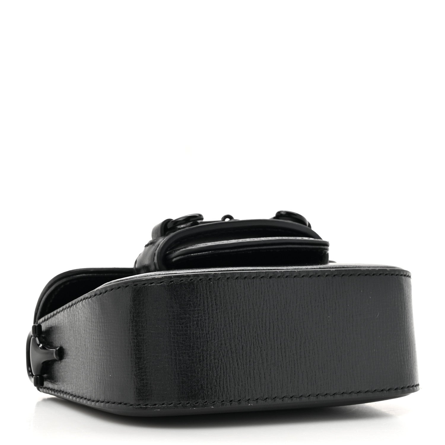 Gucci Azalea Calfskin Web Monochrome Horsebit 1955 Wallet On Strap Black 4 of 11
