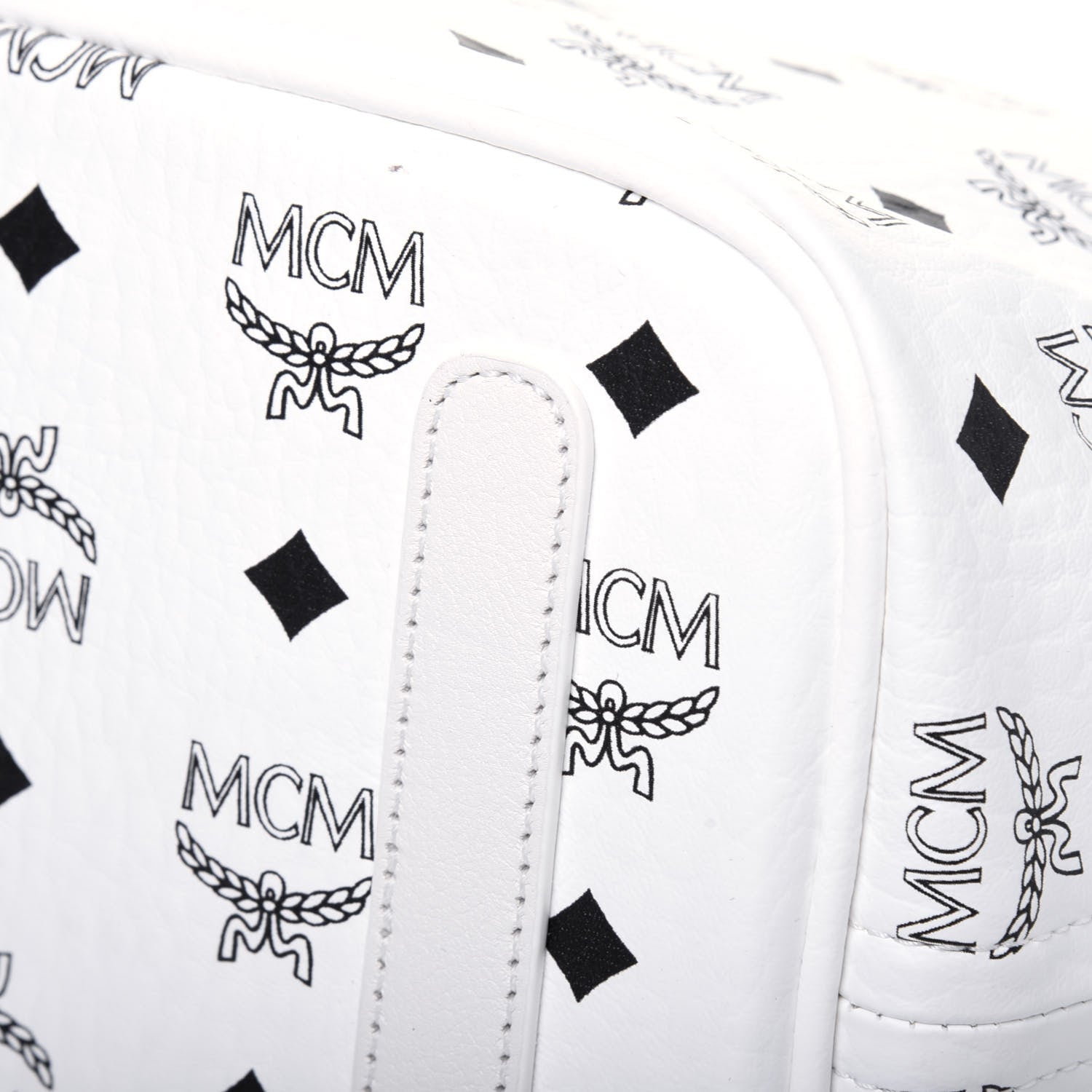 MCM Visetos Medium Liz Reversible Shopper Tote White 11 of 15