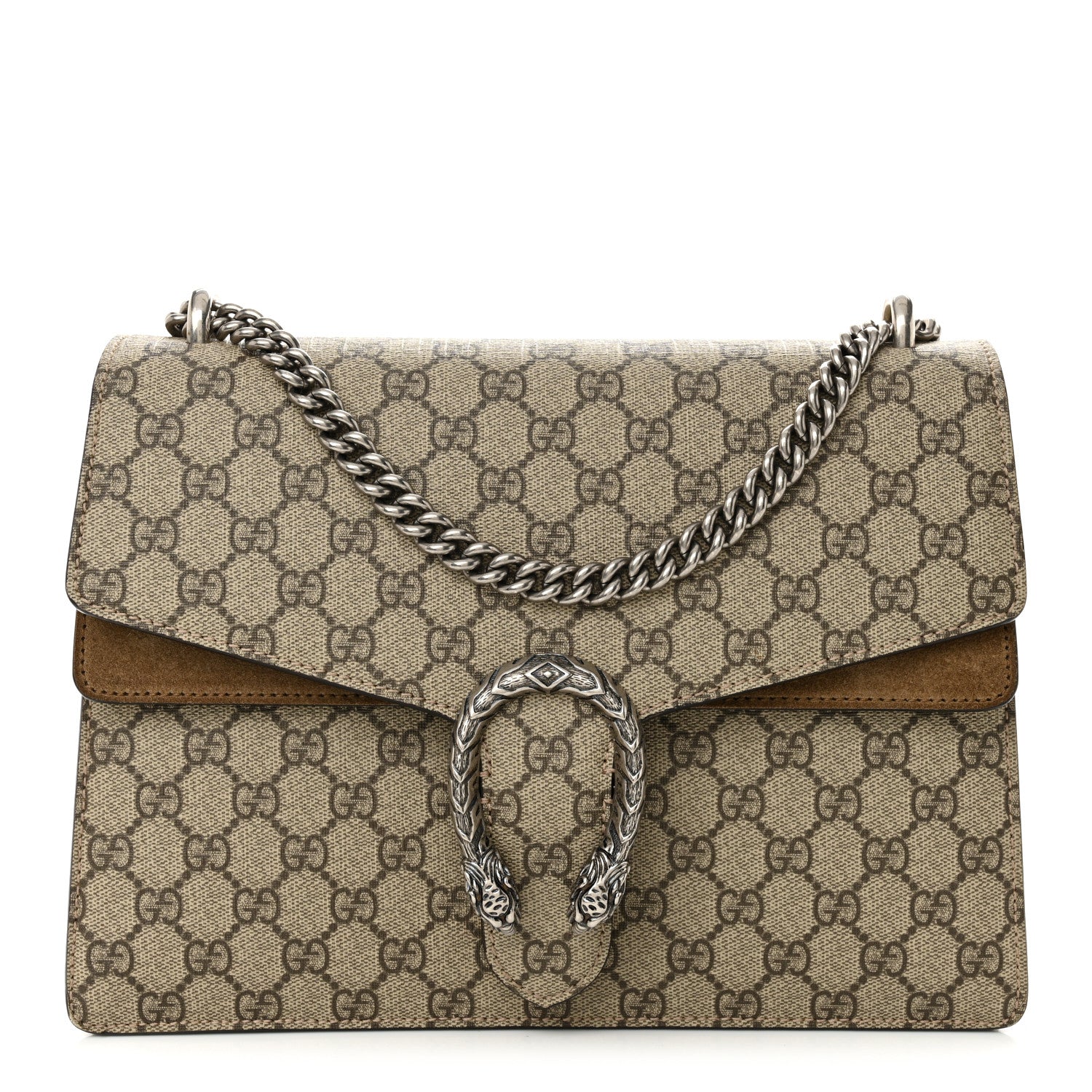 Gucci GG Supreme Monogram Medium Dionysus Shoulder Bag Taupe 1 of 15