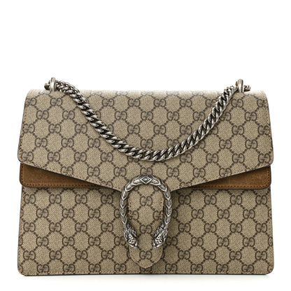 Gucci GG Supreme Monogram Medium Dionysus Shoulder Bag Taupe 1 of 15