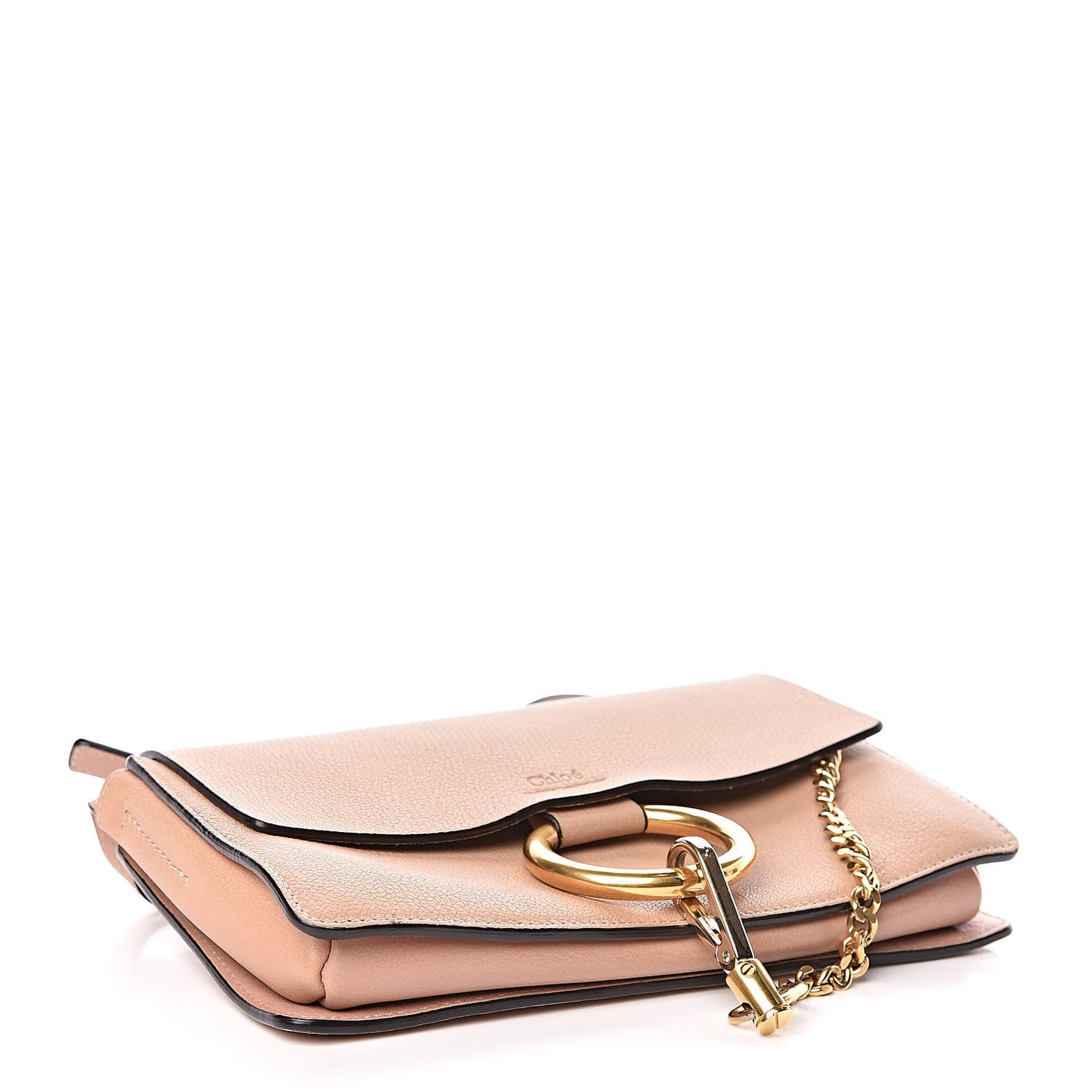 Goatskin Small Faye Shoulder Bag Biscotti Beige