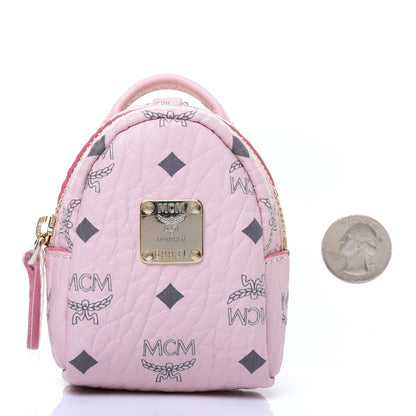 MCM Visetos Backpack Charm Crossbody Pink 10 of 10