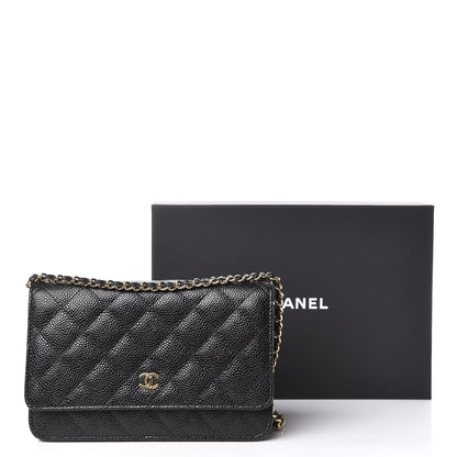 Chanel Caviar Quilted Wallet On Chain WOC Black 11 of 11
