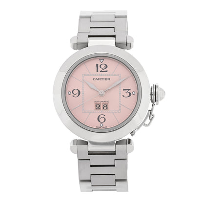 Cartier Stainless Steel 35mm Pasha C Big Date Automatic Watch Pink 1 of 5