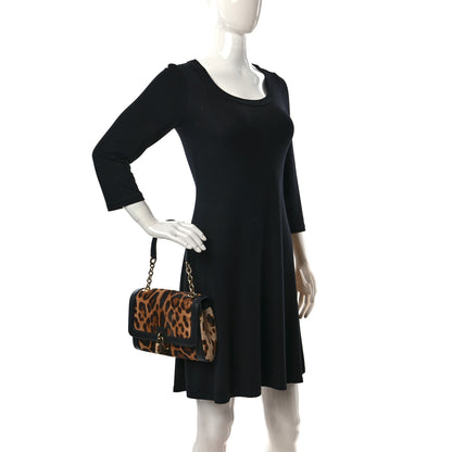 Dolce & Gabbana Calf Hair Leopard Print Miss Dolce Satchel Black 2 of 8