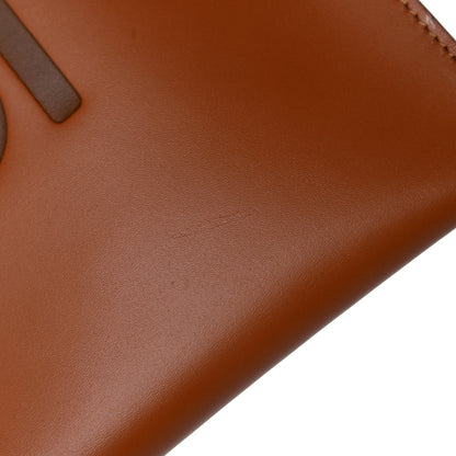 Fendi Vitello King Logo Embossed Medium Flat Pouch Cuoio 15 of 17