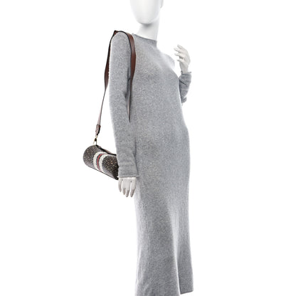 Burberry E-Canvas Monogram Stripe The Barrel Bag Bridle Brown 2 of 9