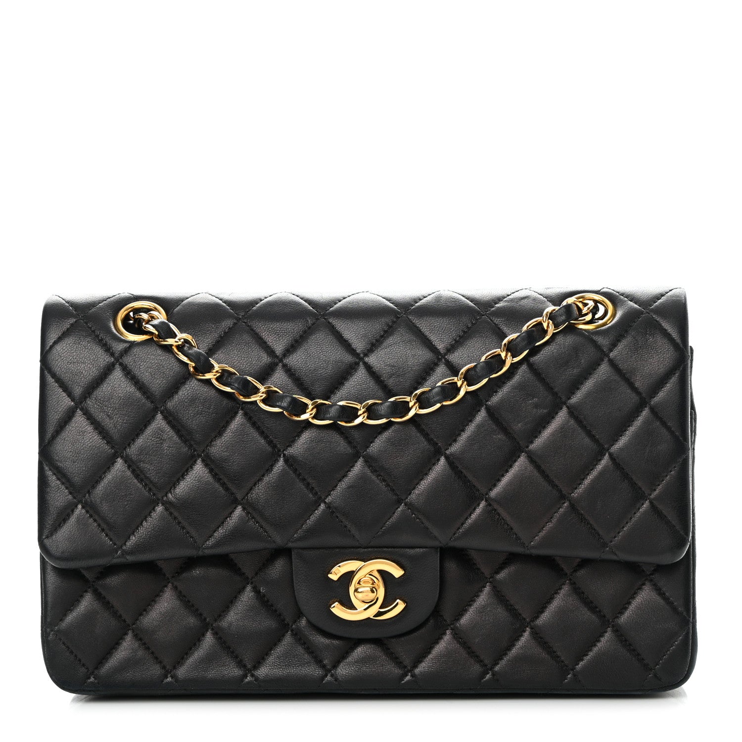 Chanel Lambskin Quilted Medium Double Flap Black 1 of 22