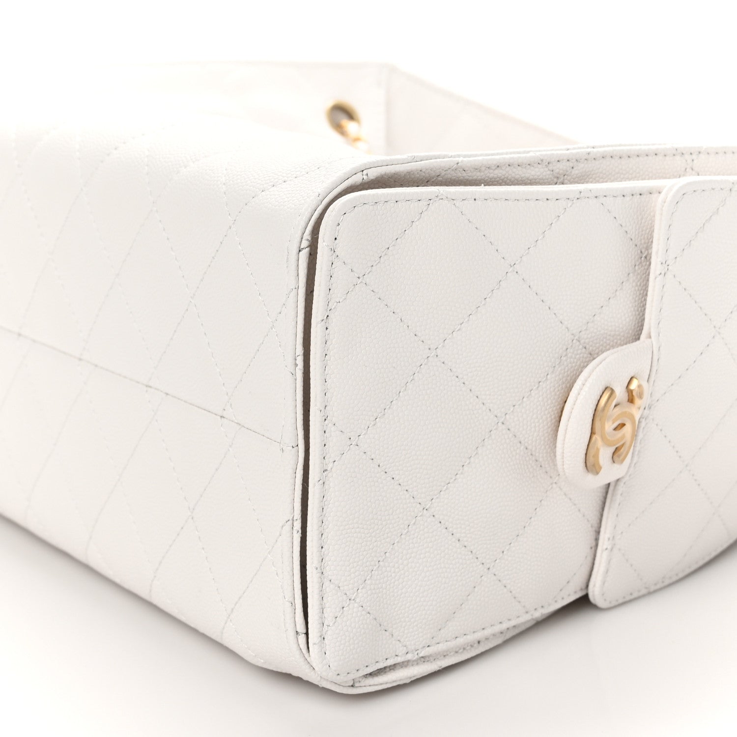 Chanel Caviar Quilted Small Chanel 25 Handbag White 10 of 11