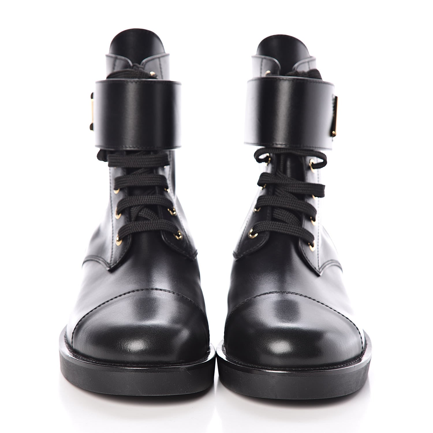 Louis Vuitton Calfskin Wonderland Ranger Boots 39 Black 2 of 8