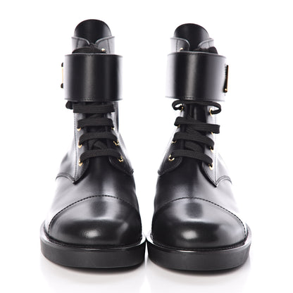 Louis Vuitton Calfskin Wonderland Ranger Boots 39 Black 2 of 8