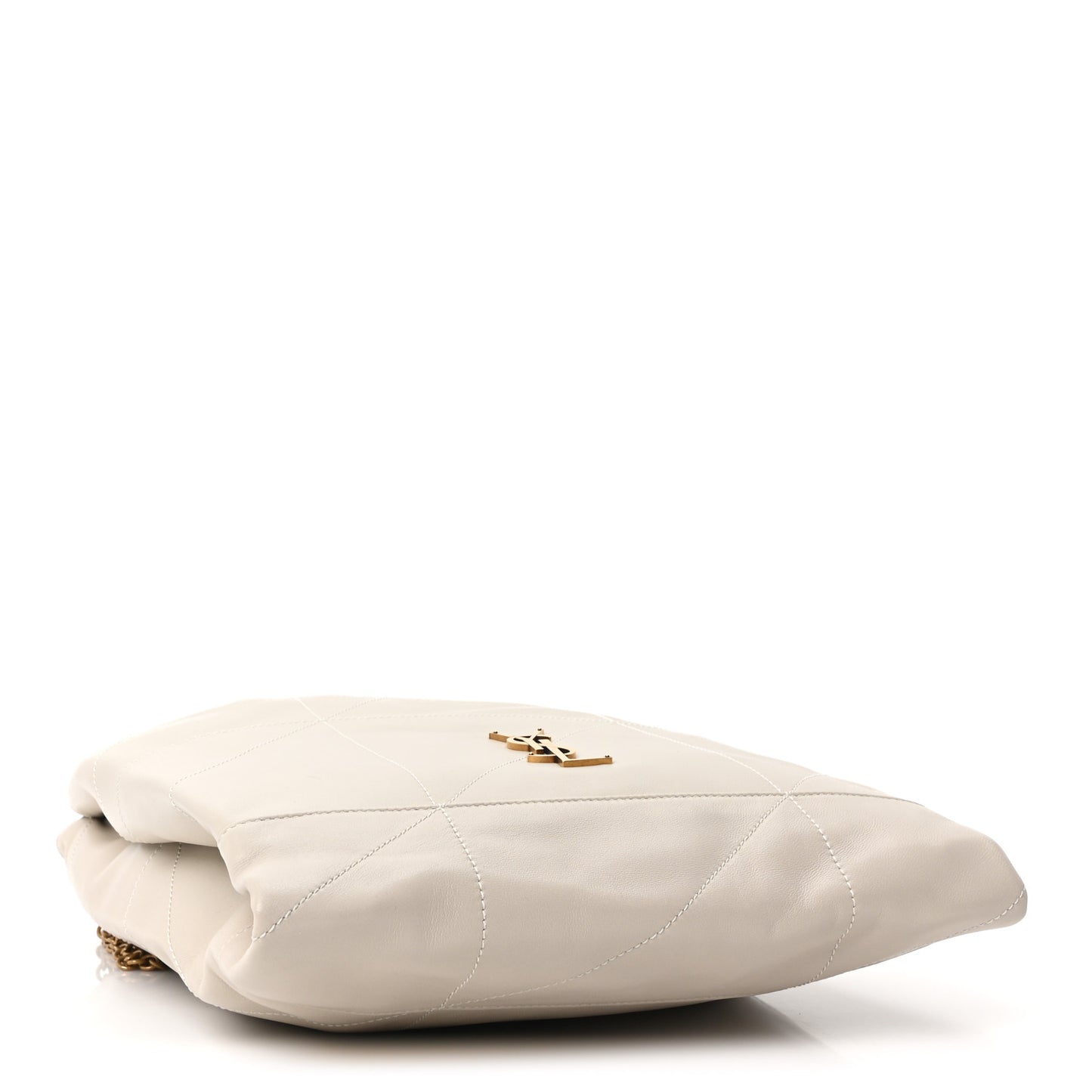 Lambskin Matelasse Monogram Medium Jamie 4.3 Pochon Crema Soft