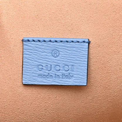 Gucci Calfskin Bamboo New Flora Zip Pouch Azure 6 of 8
