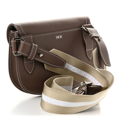 Christian Dior X KAWS Grained Calfskin Saddle Pouch Marron Multicolor 3 of 10