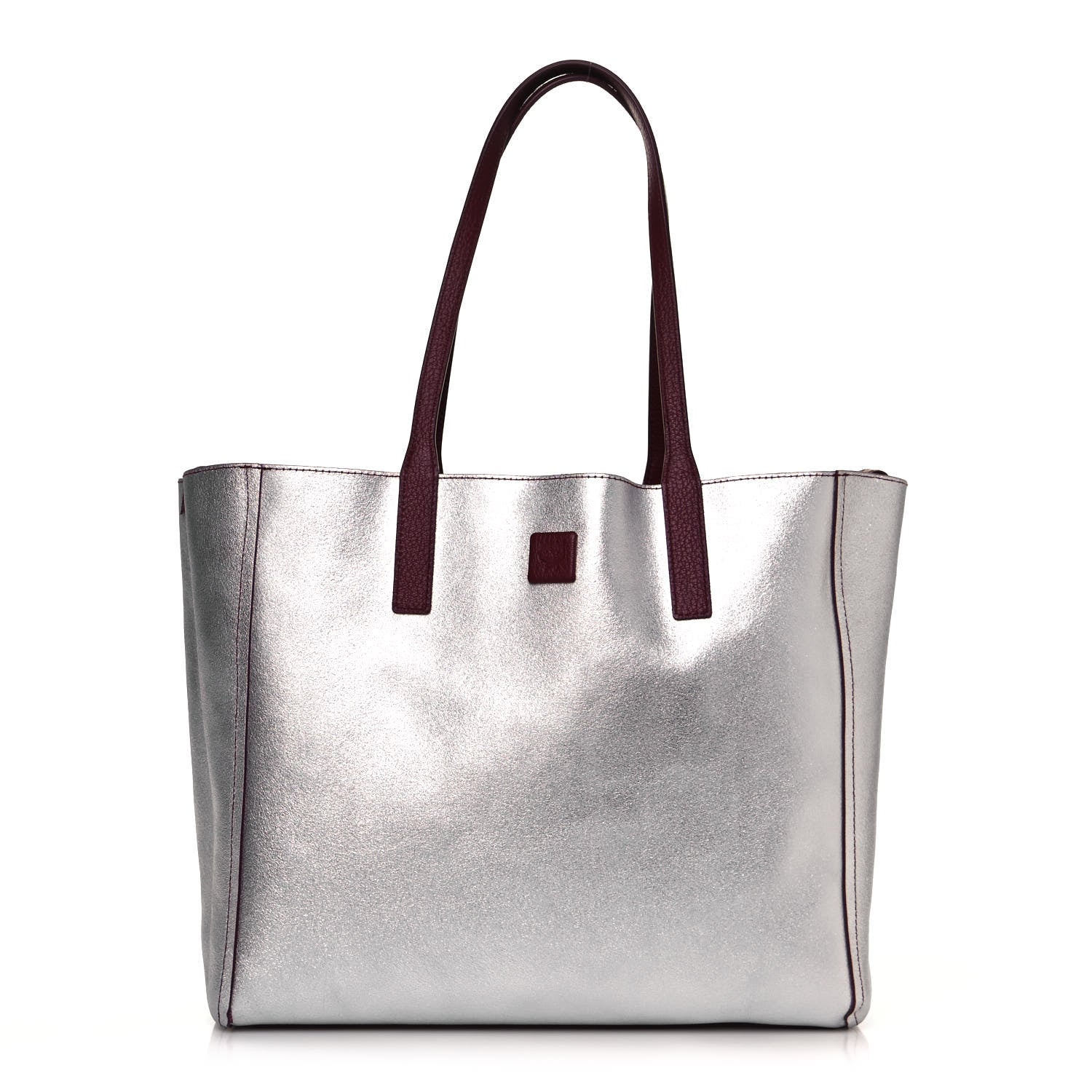 MCM Grained Calfskin Medium Reversible Wandel Tote Ruby Tan 11 of 20
