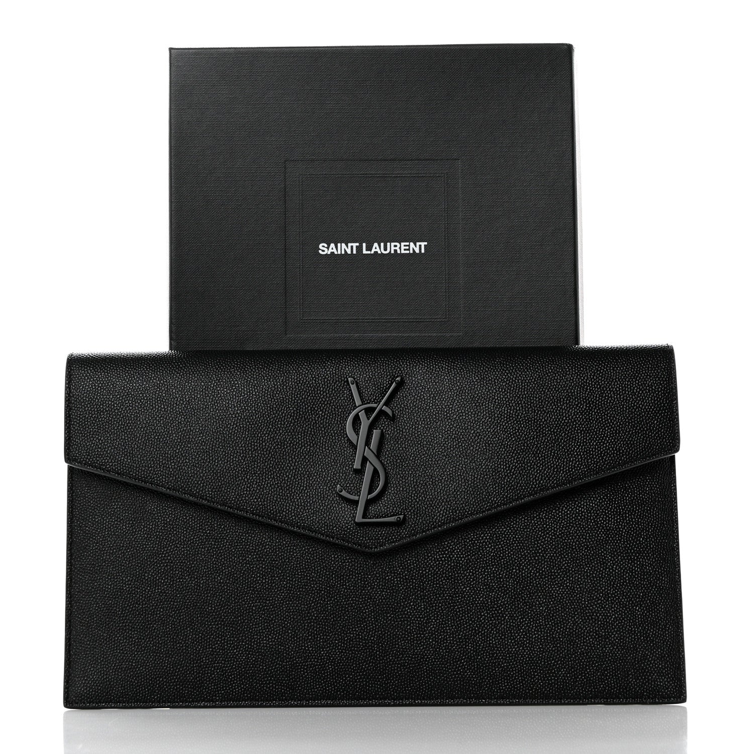 Saint Laurent Grain De Poudre Uptown Pouch Black 8 of 8