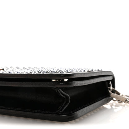 Prada Satin Crystal Metal Triangle Logo Mini Crossbody Bag Cristal 9 of 9