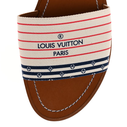 Louis Vuitton Canvas LV Escale Lock It Flat Mule 37 Blue 7 of 9