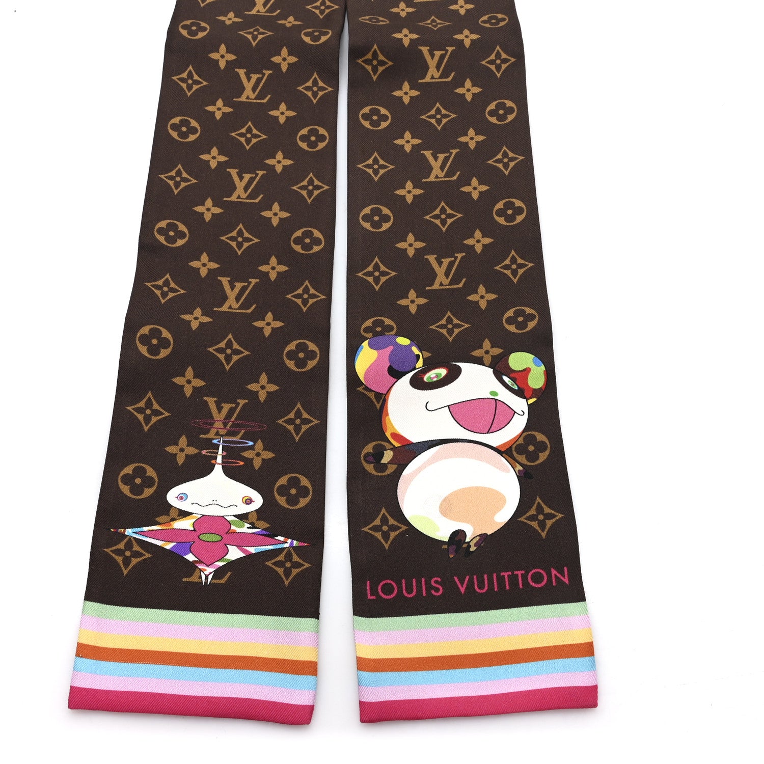 Louis Vuitton LV X TM Silk Monogram Superflat Character Bandeau Brown 2 of 3