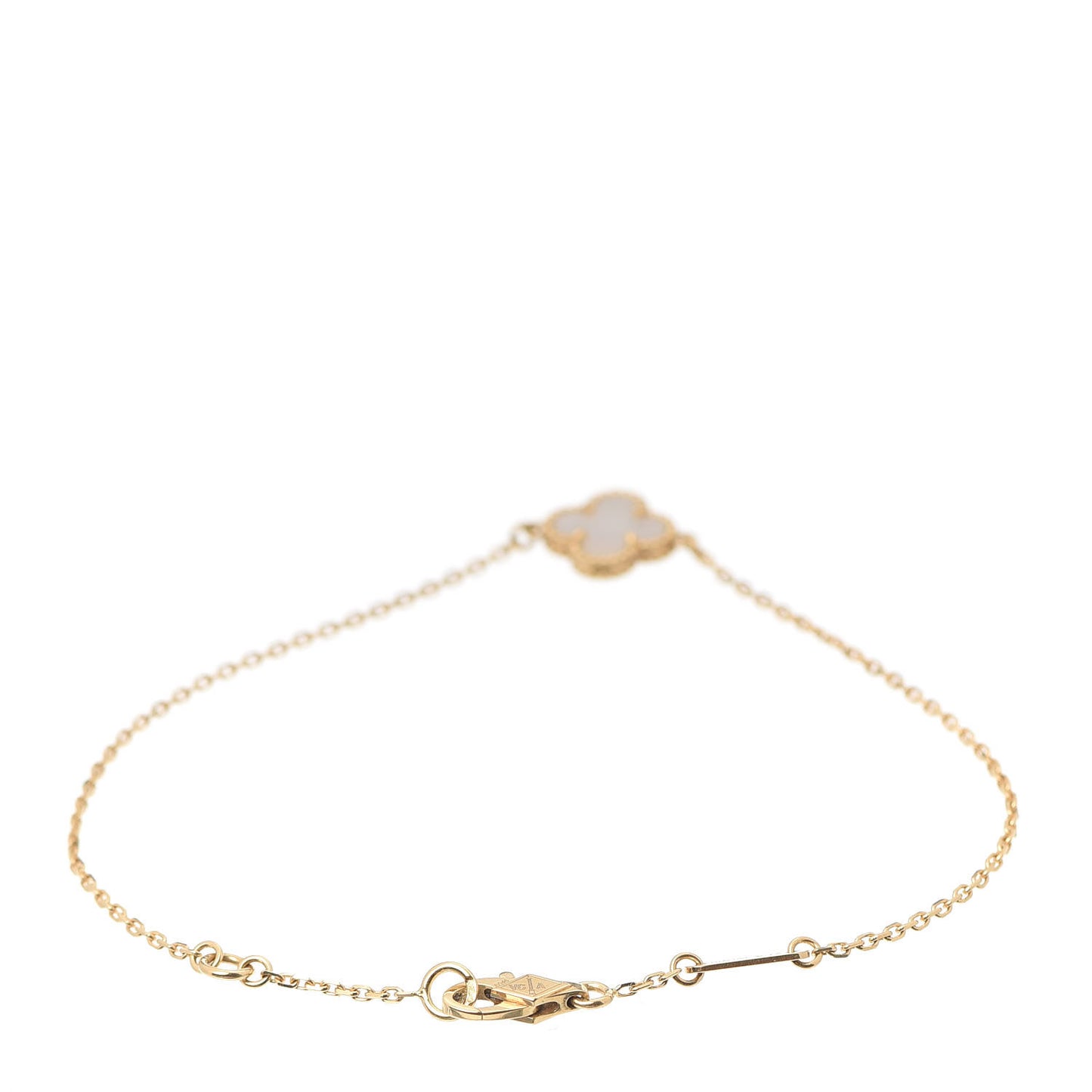 18K Yellow Gold Mother of Pearl Sweet Alhambra Bracelet
