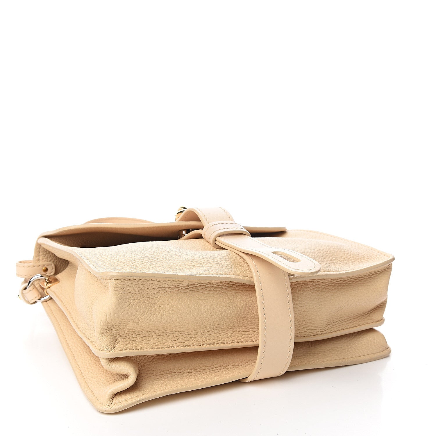 Chloe Shiny Grained Calfskin Medium Aby Day Shoulder Bag Blondie Beige 3 of 8